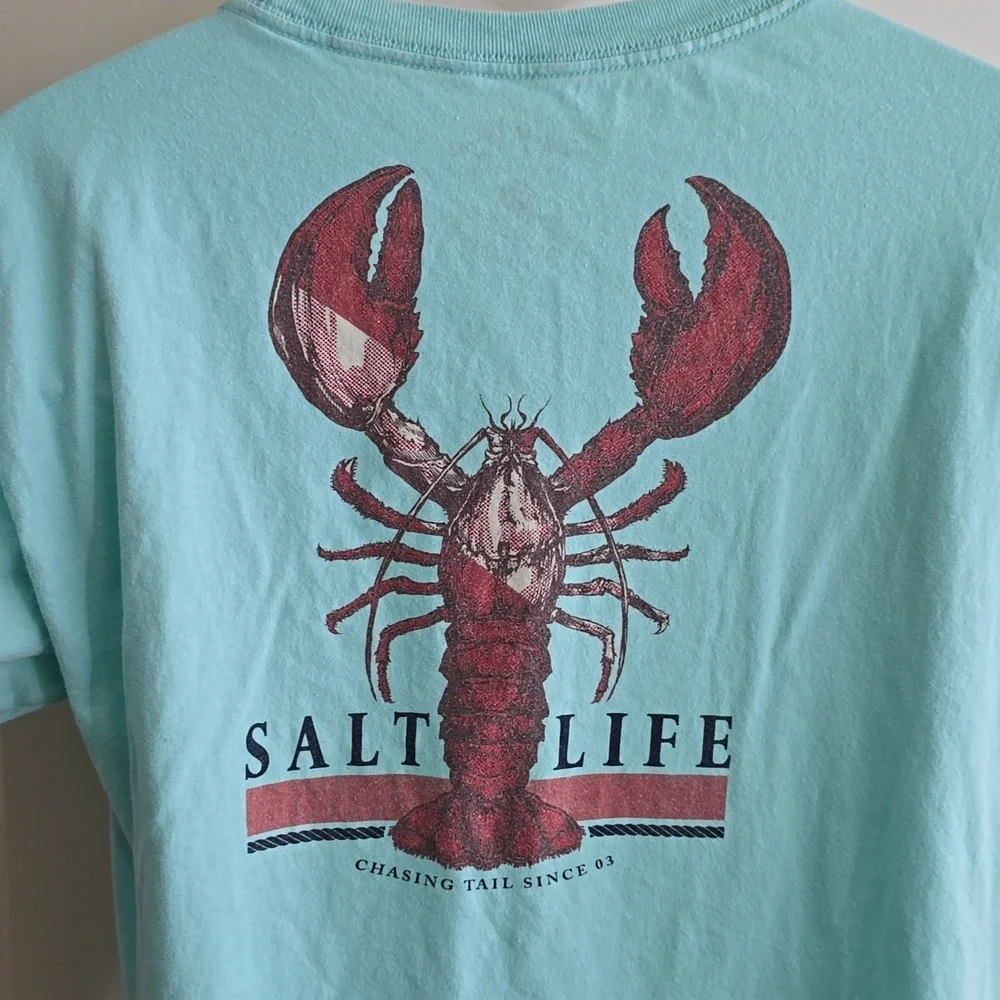 Salt‎ Life Teal T-shirt Size Youth XL